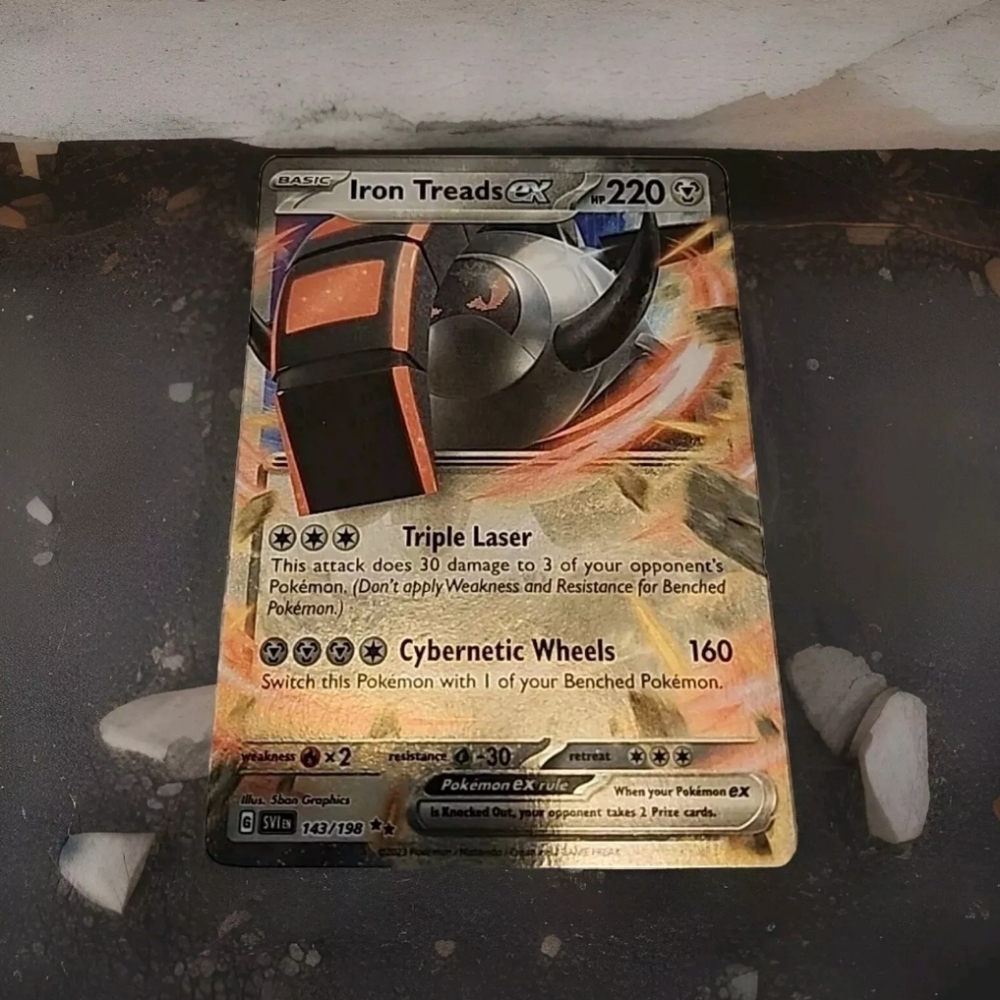 Iron Treads EX 143/198 Ultra Rare Scarlet & Violet Pokemon TCG